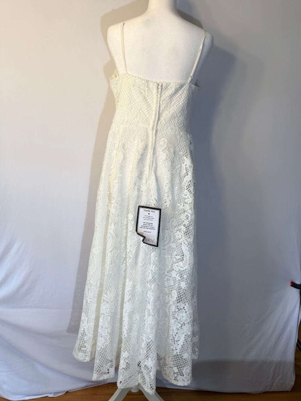 SENI CADE Juniors Sleeveless Lace Fit Ivory L